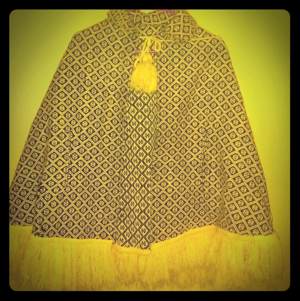 Women's Wool Tweed Cape Cloak Poncho